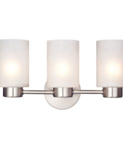8.25" Tall 3 Light Wall Sconce with Frosted Seedy Glass Shades from the Sylvestre Collection