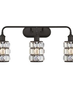 SOPHIE 3 Light 26-1/2" Wide Wall Sconce with Crystal Prisms Shade